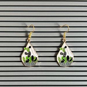 Plant Terrarium Dangling Earrings